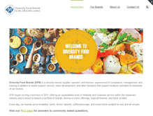 Tablet Screenshot of diversityfoodbrands.com